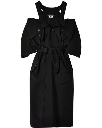 Junya Watanabe Trench-Style Midi Dress - Black