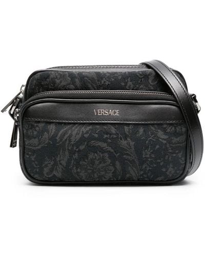 Versace Barocco Athena Messenger Bag - Black