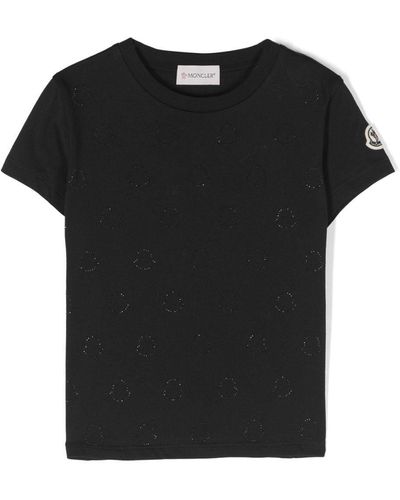 Moncler Monogram Cotton T-Shirt - Black