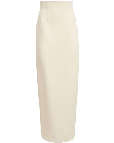 Khaite The Loxley Pencil Skirt - White