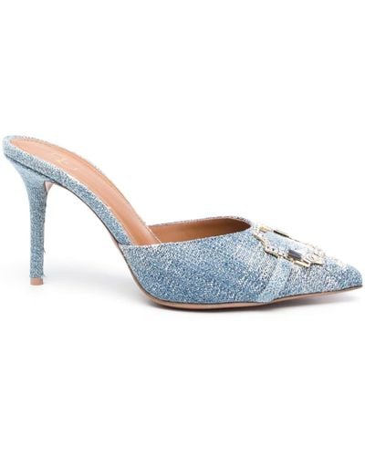 Malone Souliers Missy 100Mm Pointed-Toe Mules - Blue