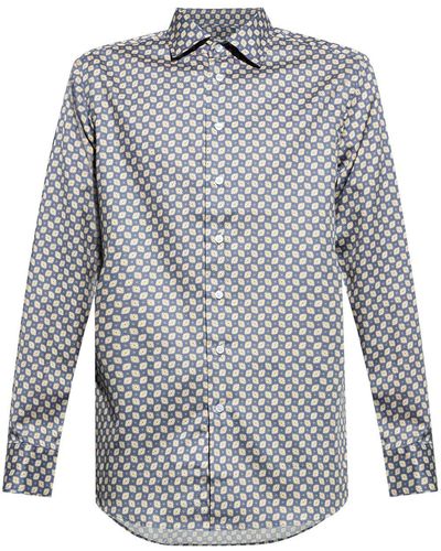 Etro Abstract-Pattern Cotton Shirt - Grey