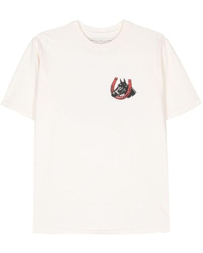 One Of These Days Logo-Print Cotton T-Shirt - White