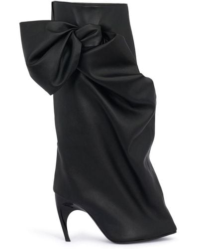 Alexander McQueen Armadillo Bow-Detail Boots - Black