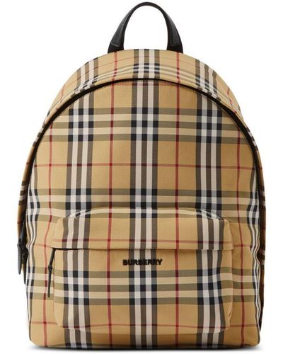 Burberry Jett Vintage-Check Backpack - Brown