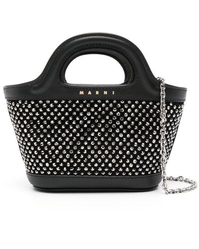 Marni Studded Leather Crossbody Bag - Black