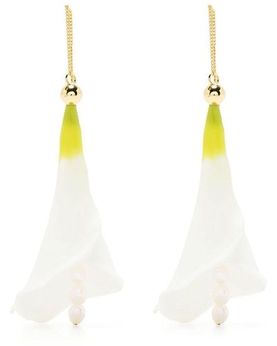 Cult Gaia Flower-drop Earrings - White