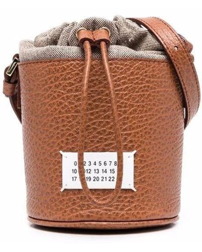 Maison Margiela Mini 5ac Leather Bucket Bag - White