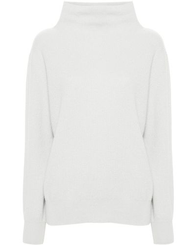 Moncler Dolcevita Cowl-Neck Sweater - White