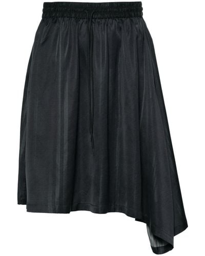 Y-3 Logo-Print Striped Skirt - Black