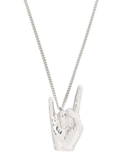 Y. Project Rock On-Pendant Necklace - White