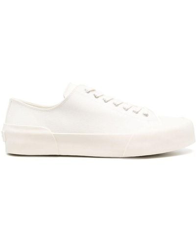 Jil Sander Lace-Up Low-Top Trainers - White
