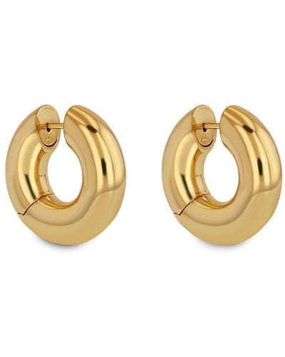 Anine Bing 14Kt Small Bold Link Hoop Earrings - Metallic