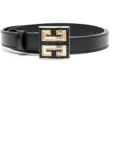 Givenchy 4G Logo-Buckle Leather Belt - Black