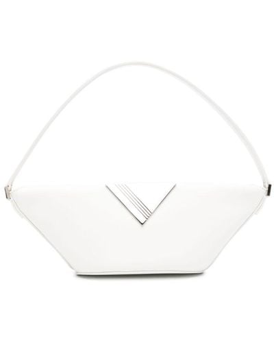 The Attico Piccola Leather Shoulder Bag - White