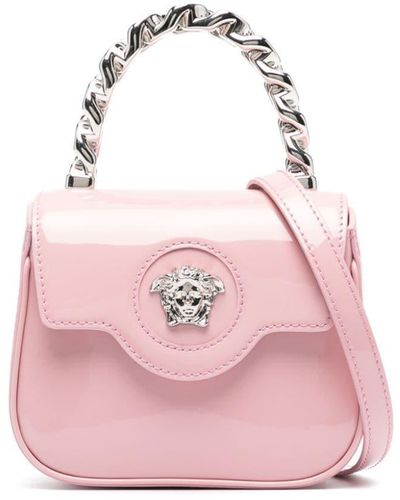 Versace La Medusa Patent Mini Bag - Pink