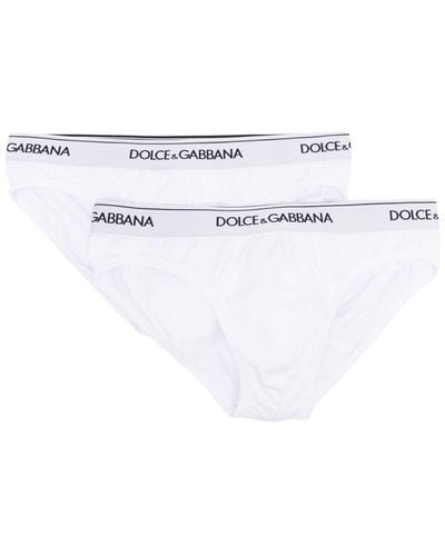 Dolce & Gabbana Logo-Waistband Brief - White