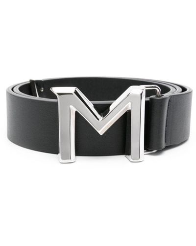Mugler Logo-Buckle Belt - Black