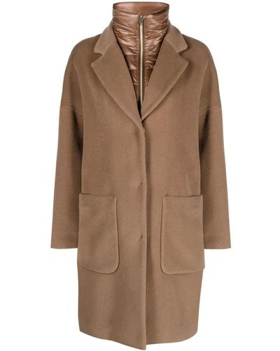 Herno Ultralight Wool-blend Coat - Brown