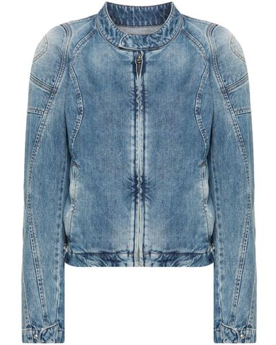 3x1 Biker Denim Jacket - Blue