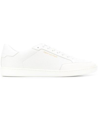 Saint Laurent Court Classic Sl/10 Perforated Sneakers - White