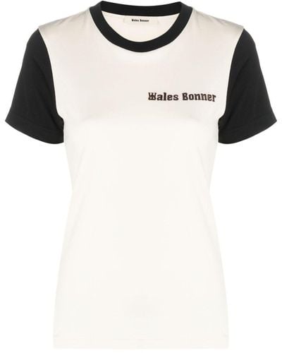 Wales Bonner Logo-Embroidered T-Shirt - Black