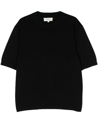 Studio Nicholson Knitted Cotton T-Shirt - Black