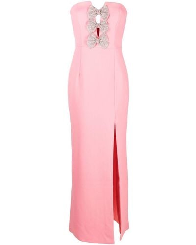 Rebecca Vallance Brittany Bow-Embellished Maxi Dress - Pink
