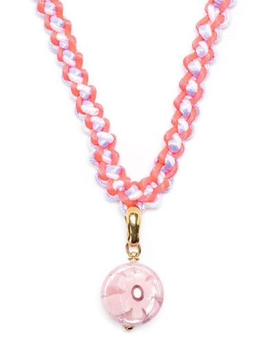 Forte Forte Braided Pendant Necklace - Pink