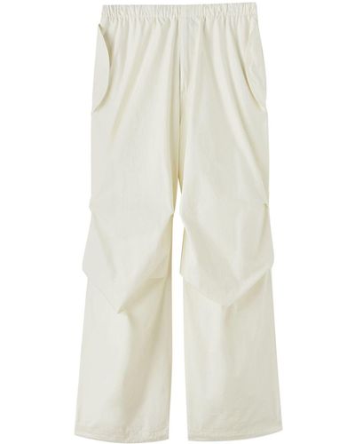 Jil Sander Pleated Wide-Leg Trousers - White