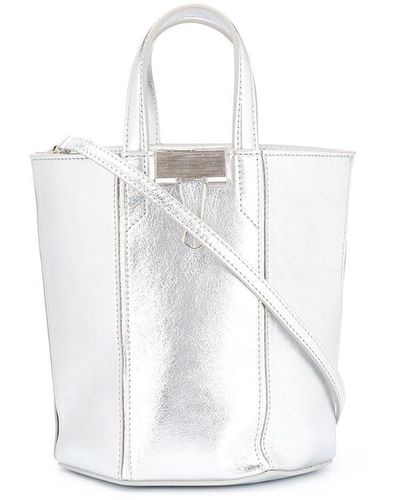 Off-White c/o Virgil Abloh Laminate Allen Bucket Bag - Metallic