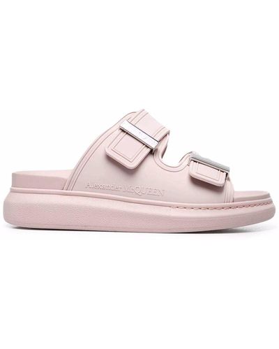 Alexander McQueen Oversized Double-Strap Sandals - Pink