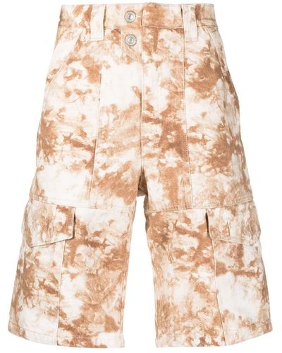Isabel Marant Bleached-effect Cargo Shorts - Natural