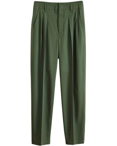 Lemaire Pleated Tapered Pants - Green