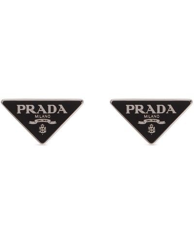 Prada Symbole Stud Earrings - Metallic