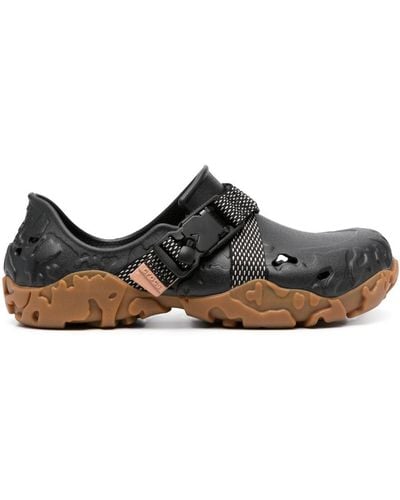 Crocs™ Embossed-Detail Buckled Sneakers - Black