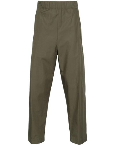 Laneus Tapered Drop-Crotch Trousers - Green