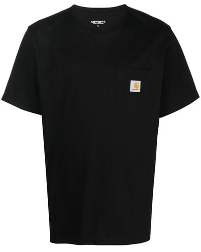 Carhartt Logo-patch Cotton T-shirt - Black