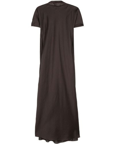 GIA STUDIOS Sash-Detail Twill Maxi Dress - Brown