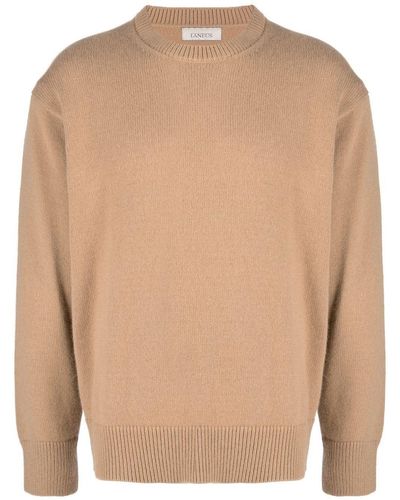 Laneus Crewneck Knitted Sweater - Natural