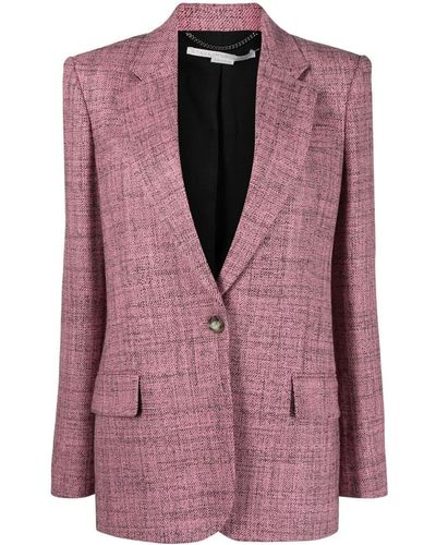 Stella McCartney Single-Breasted Wool Blazer - Pink