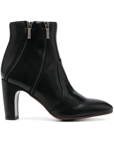 Chie Mihara Ezapi 90Mm Zip-Detailed Leather Boots - Black