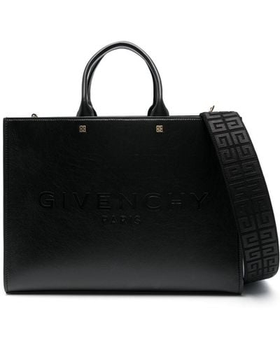 Givenchy Medium G-Tote Leather Bag - Black
