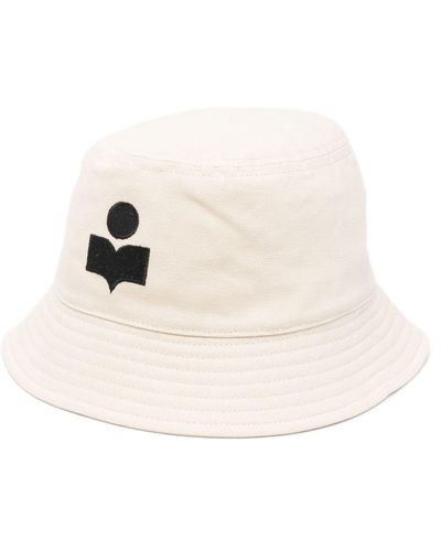 Isabel Marant Logo-Embroidered Bucket Hat - White
