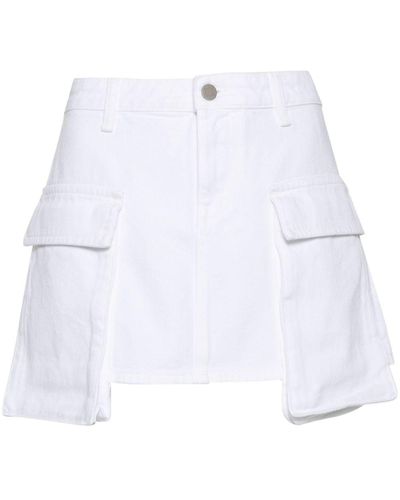 3x1 Celine Cargo Mini Skirt - White