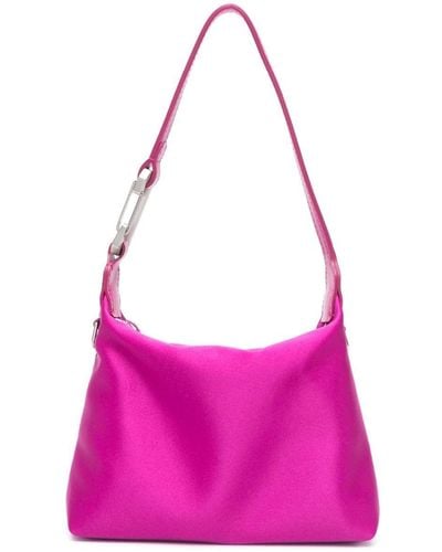 Eera Satin-Weave Hook-Detail Tote Bag - Pink