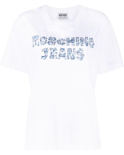 Moschino Jeans Jeans Logo-Print T-Shirt - White