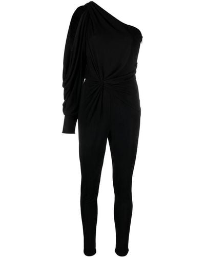 Saint Laurent One-Shoulder Jumpsuit - Black