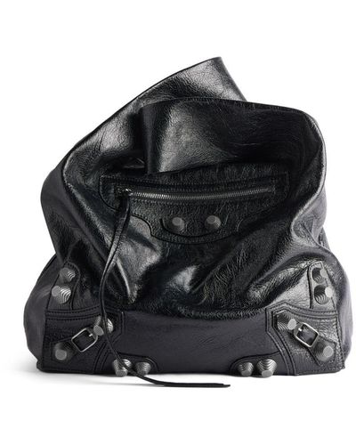Balenciaga Le Cagole Leather Tote Bag - Black