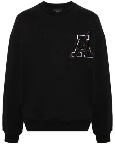 Axel Arigato Logo-Embroidered Cotton Sweatshirt - Black